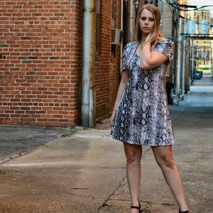 ENTRO Brand Snakeskin Dress